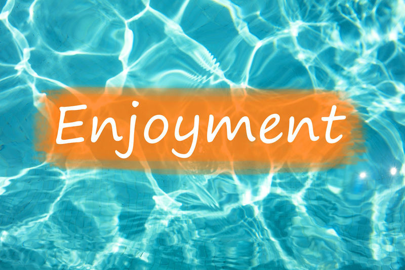 High angle view of text on swimming pool