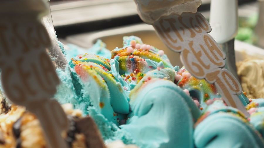 Close-up of gelato ice cream