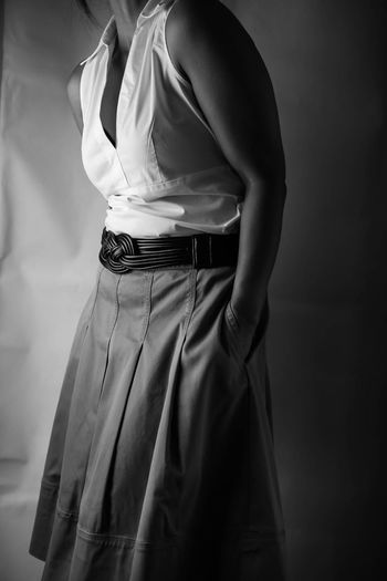 Midsection of woman