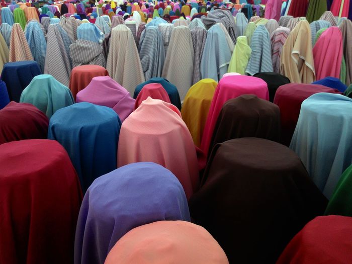 General view of fabric for sale
