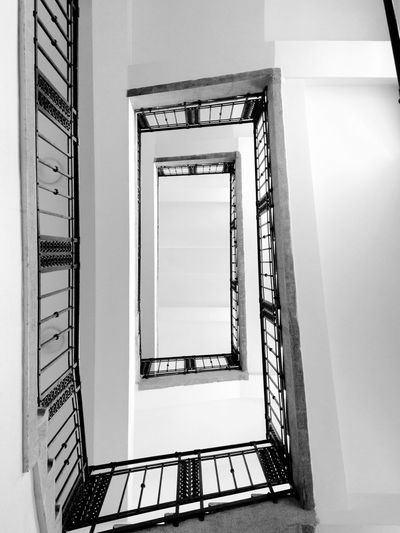 Low angle view of staircase in building