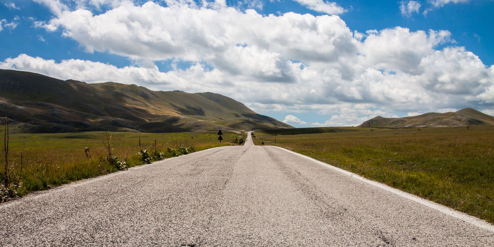 Road amidst landscape against sky