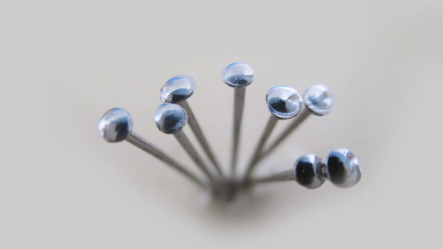 Close-up of straight pins