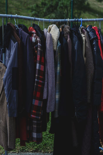 Clothes on rack