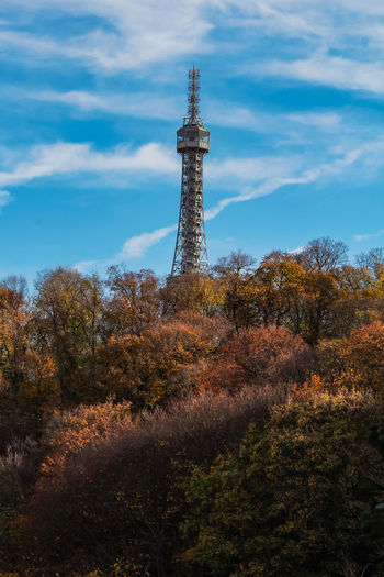 View of tower against sky during autumn tour eiffel