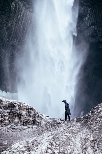 Snowfall Snow Cold Temperature Nature One Person Outdoors Winter Beauty In Nature One Man Only Landscape Miles Away Tourism Travel Adventure Tranquility Scenics Columbia River Gorge Oregon PNW Latourell Falls The Great Outdoors - 2017 EyeEm Awards Lost In The Landscape Perspectives On Nature Be. Ready. A New Beginning