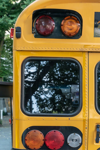 Tail lights on school bus