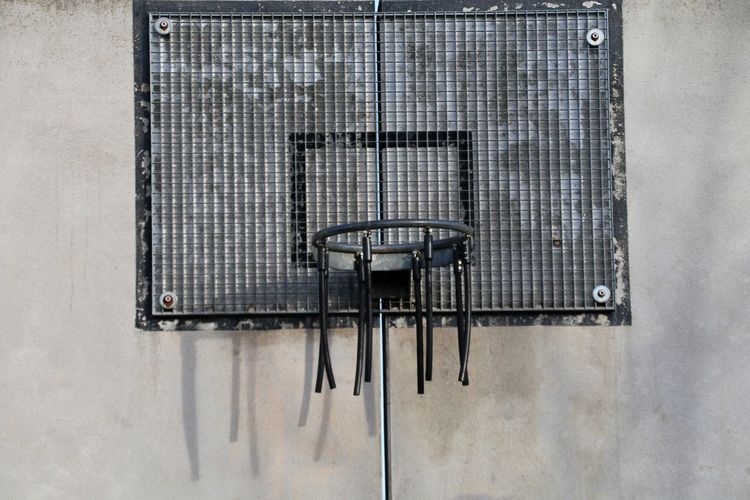 Close-up of basketball hoop 