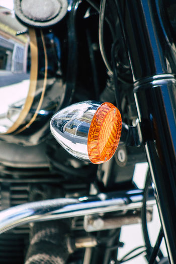 Close-up of motorcycle