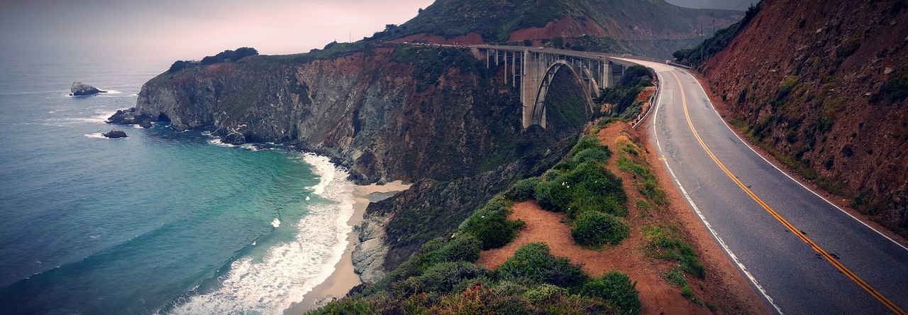 Coastal road and bridge