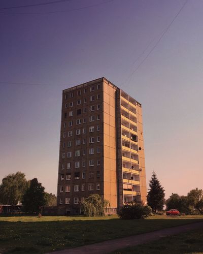 Low angle view of building against sky