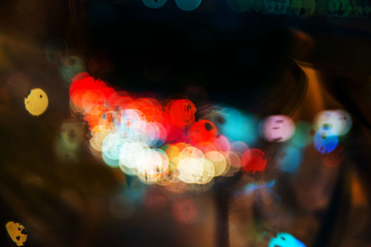 Close-up of illuminated lighting equipment