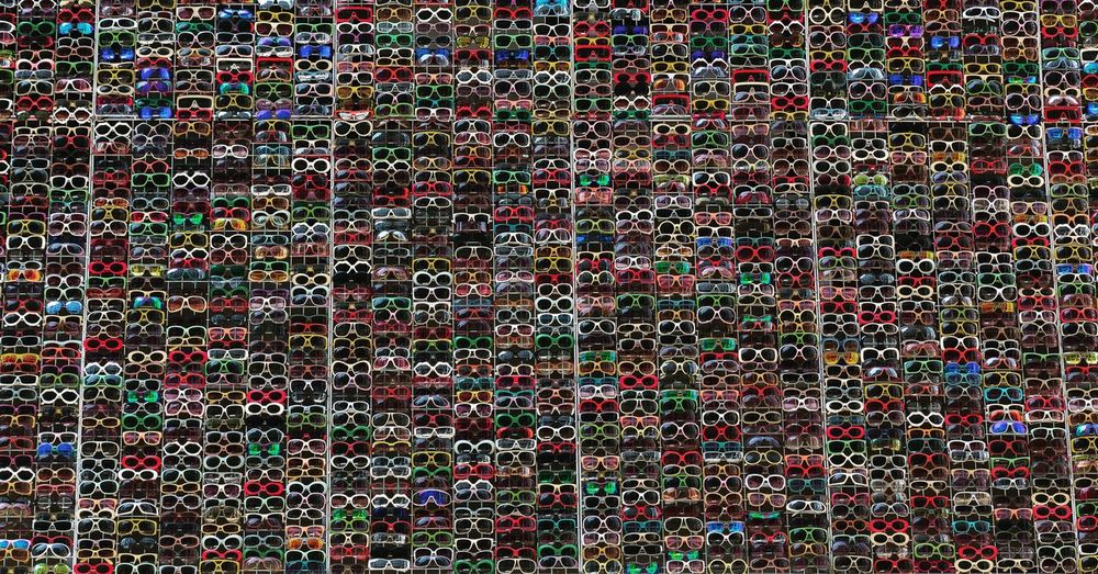 Full frame shot of multi colored brick wall