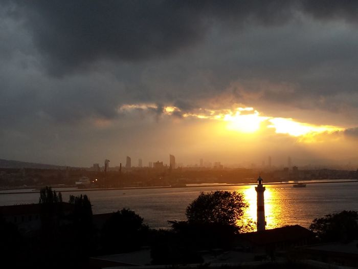 Cityscape at sunset