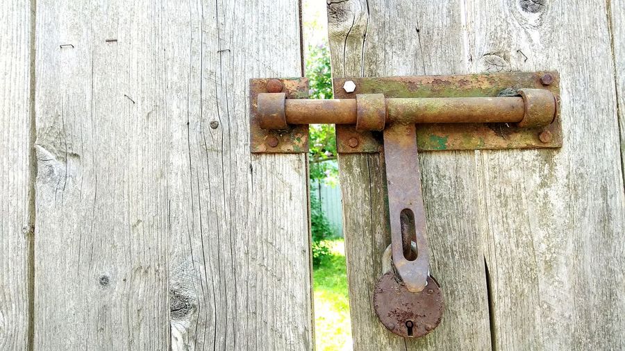 Close-up of closed door