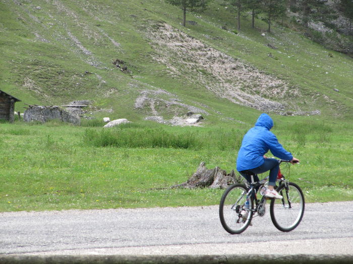 Man riding bicycle on bicycle