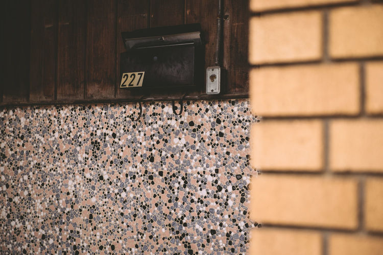 Number on metallic mailbox