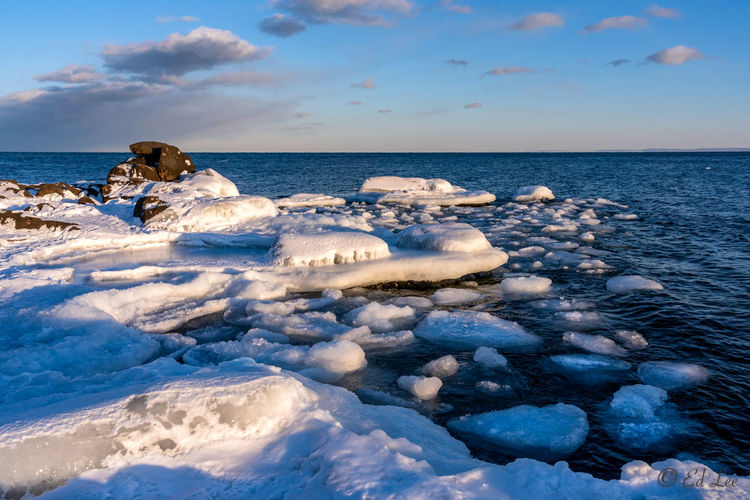 Ice at brighton beach