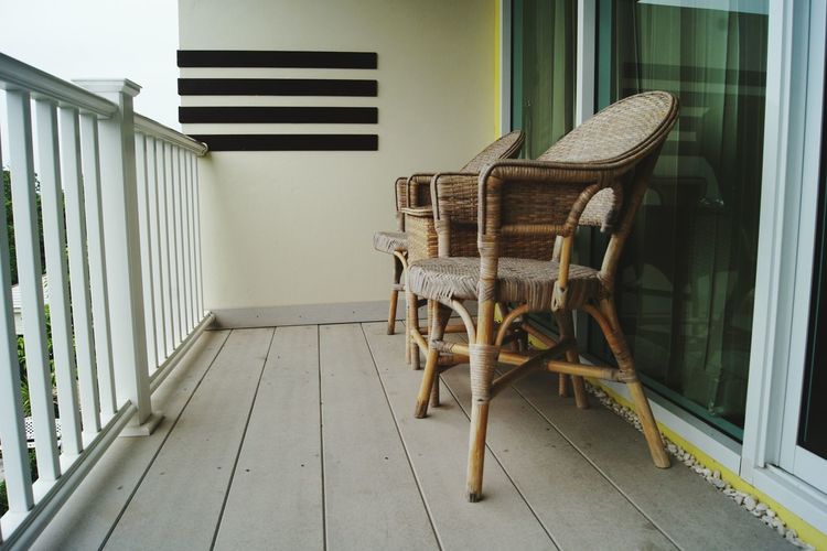 View of an empty chair
