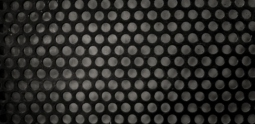 Full frame shot of patterned metal