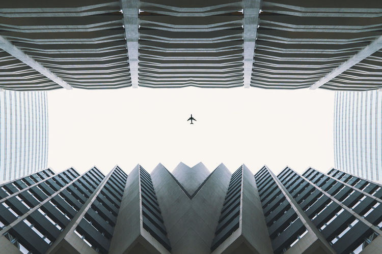 Low angle view of modern buildings