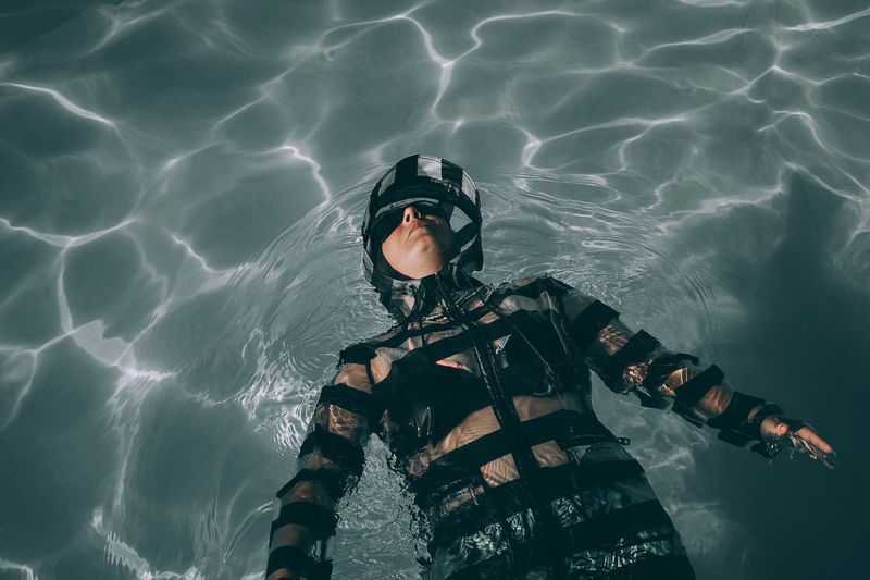 The whale. One Person One Woman Only Swimming Pool UnderSea Scuba Diving Water Sea Underwater Adventure Portrait Headwear Extreme Sports Diving Equipment Diving Suit Scuba Mask Scuba Diver Swimming Goggles Diving Into Water Diving Flipper Wetsuit Aquatic Sport Underwater Diving Capture Tomorrow