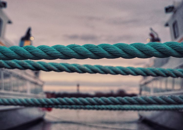 Close-up of rope against sky