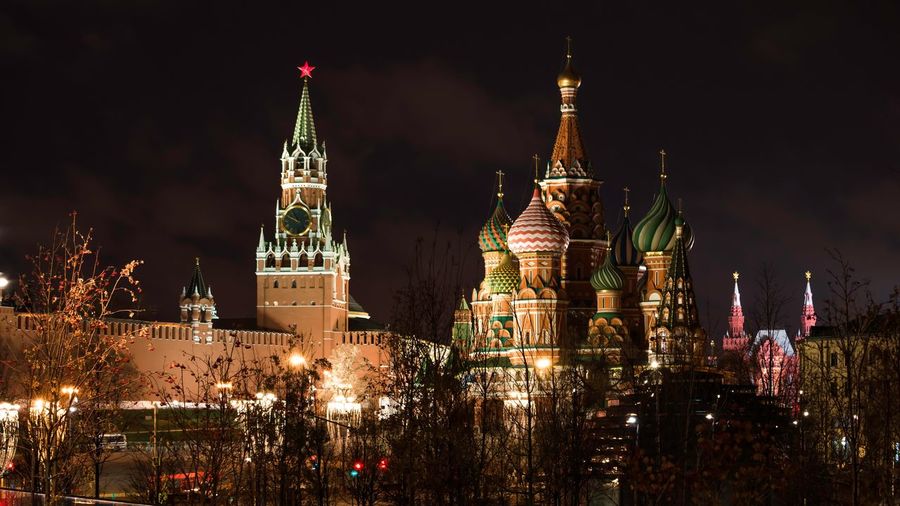 Red square at the night