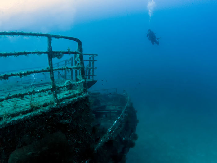 The wreck of the mv karwela near gozo, malta
