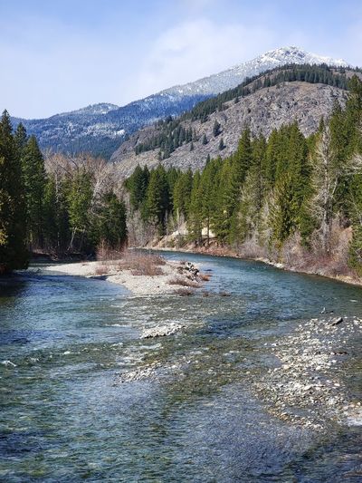 Scenic view of river against sky