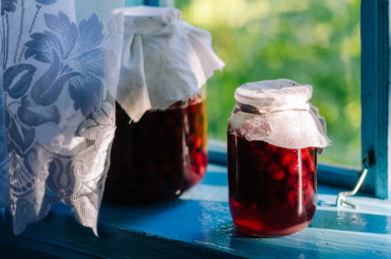 Close-up of preserves