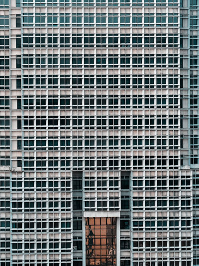 Full frame shot of modern tropical building
