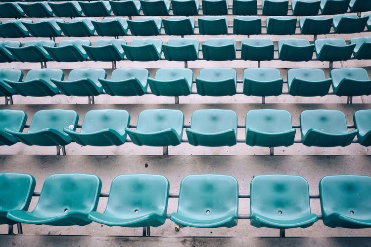 Full frame shot of seats in stadium