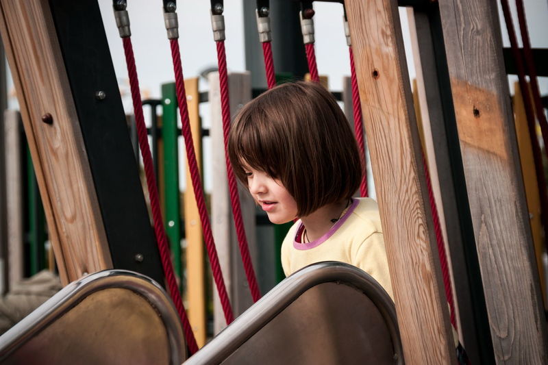 Girl standing at playground