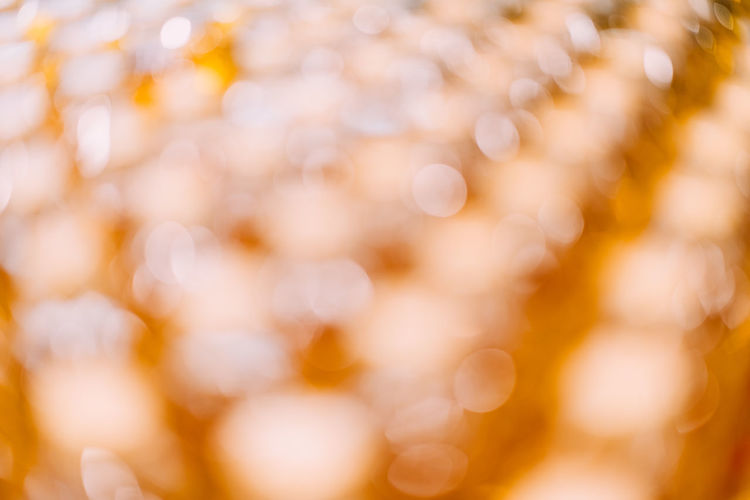 Defocused image of yellow lights