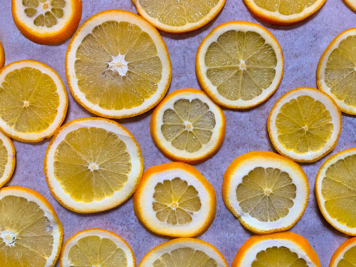 Full frame shot of oranges