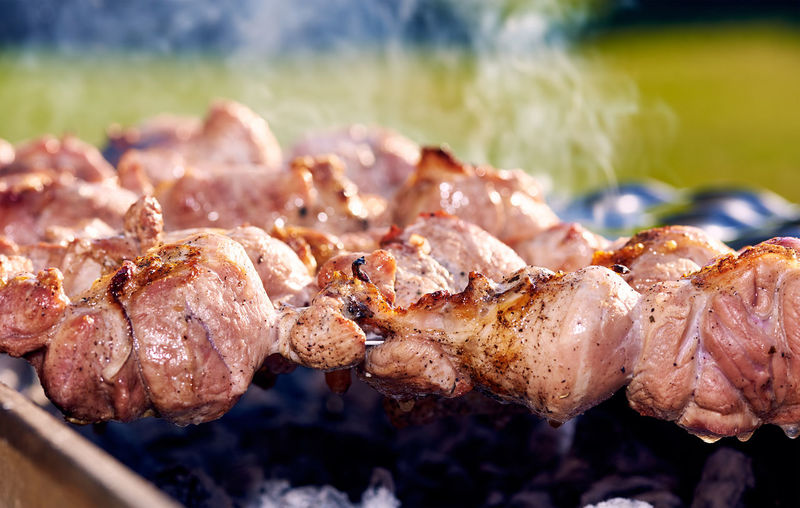 Close-up of grilled meat
