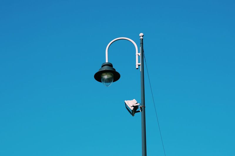 Street light in the street in bilbao city spain