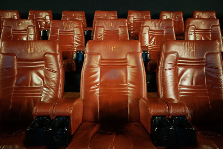 Full frame shot of empty seats