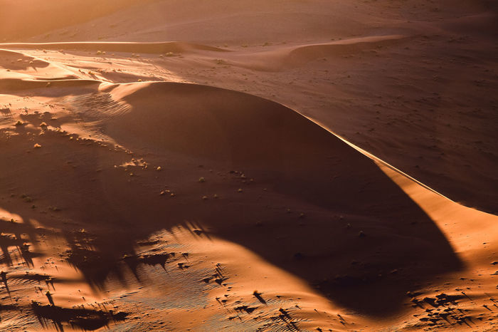 High angle view of sand dunes