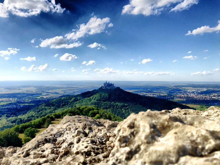 Hohenzollernburg hohenzollern castle scenic view of landscape against sky