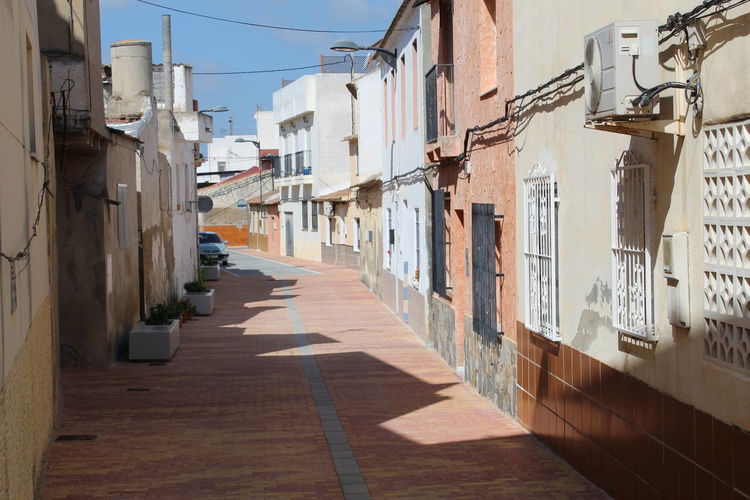 The streets of old formentera del segura spain, some of the buildings date back hundreds of years.