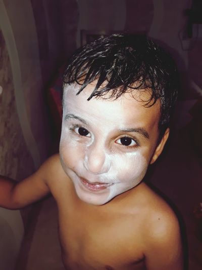 Portrait of shirtless boy