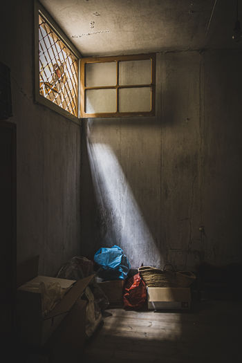 Interior of abandoned house