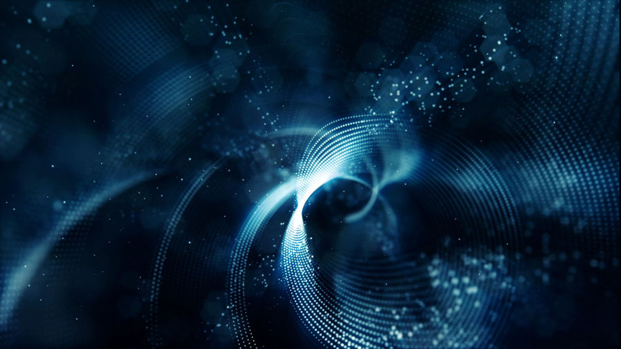 Digital composite image of illuminated lights