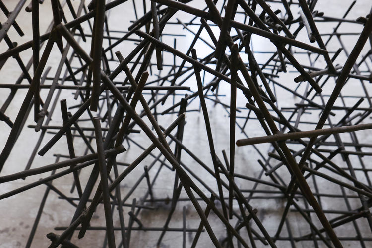Full frame shot of metal structure