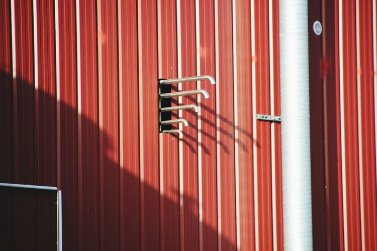 Full frame shot of red wall