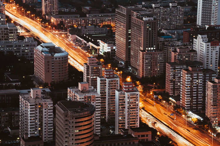Illuminated cityscape