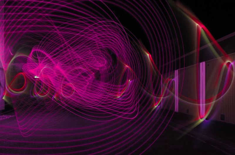 Light trails at night