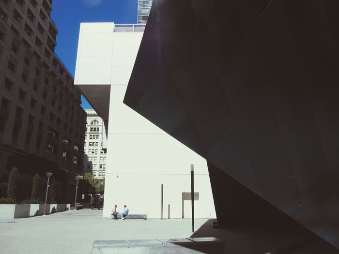 Low angle view of building in city